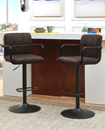 DUHOME modern swivel adjustable height bar stool