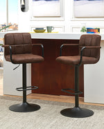 DUHOME adjustable swivel bar stools set of 2