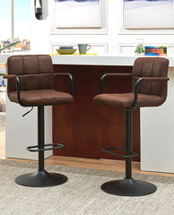 DUHOME adjustable swivel bar stools set of 2