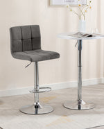 Kiplin Tufted Swivel Faux Linen Bar Stools Set of 2