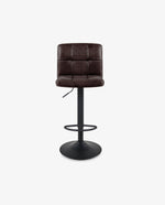DUHOME leatherette bar stools brownish black details