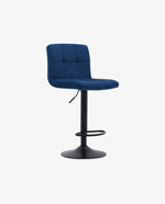 DUHOME blue velvet adjustable bar stools