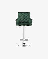 DUHOME decorative bar stool dark green display