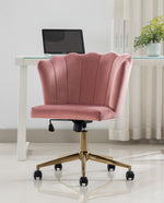 DUHOME lotus velvet accent tub chair pink