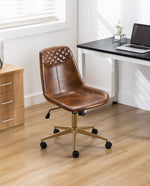 DUHOME brown leather computer chair
