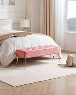 Anaheim Golden Legs Button Tufted Bedroom Bench