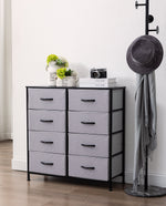 DUHOME 6 drawer double dresser grey