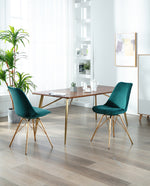 DUHOME emerald green dining chairs set of 4 atrovirens