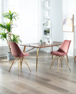 DUHOME emerald green dining chairs set of 4 pink display