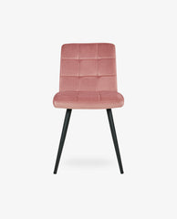 DUHOME set of 4 green dining chairs pink display