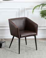 DUHOME low back leather dining chairs