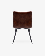 DUHOME dark grey faux leather dining chairs