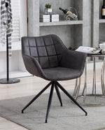 Portsmouth Tufted Armchair with Black Base