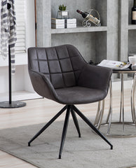 Portsmouth Tufted Armchair with Black Base