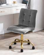 Grey Square Tufted Task Chair