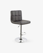 dark grey pu leather bar stools