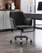 velvet rolling office chair