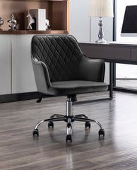 velvet rolling office chair