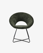 green upholstered accent chair