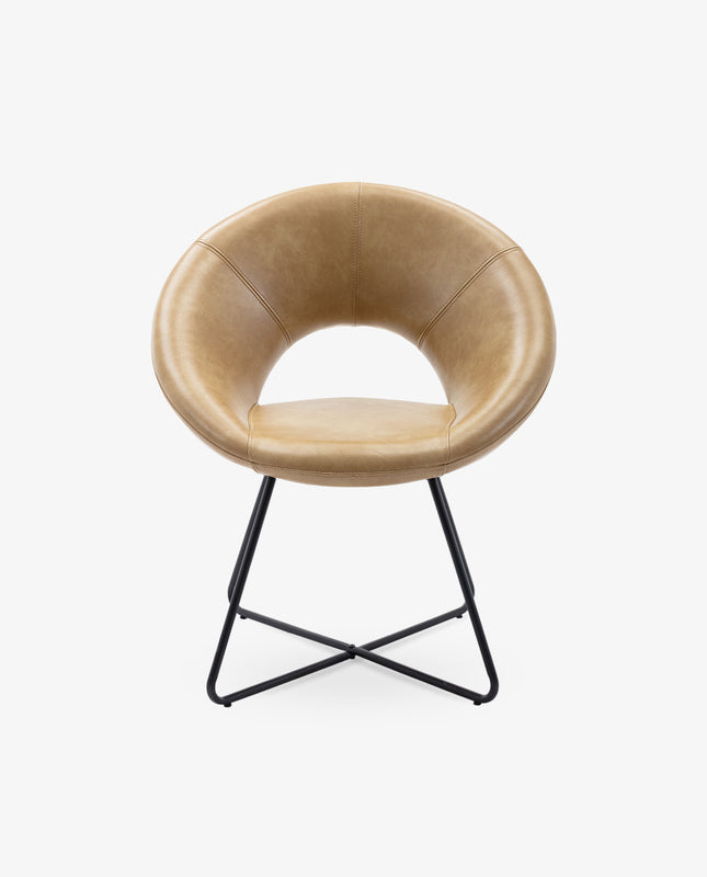 San Diego Crisscross Black Legs Faux Leather Papasan Chair - DUHOME ...