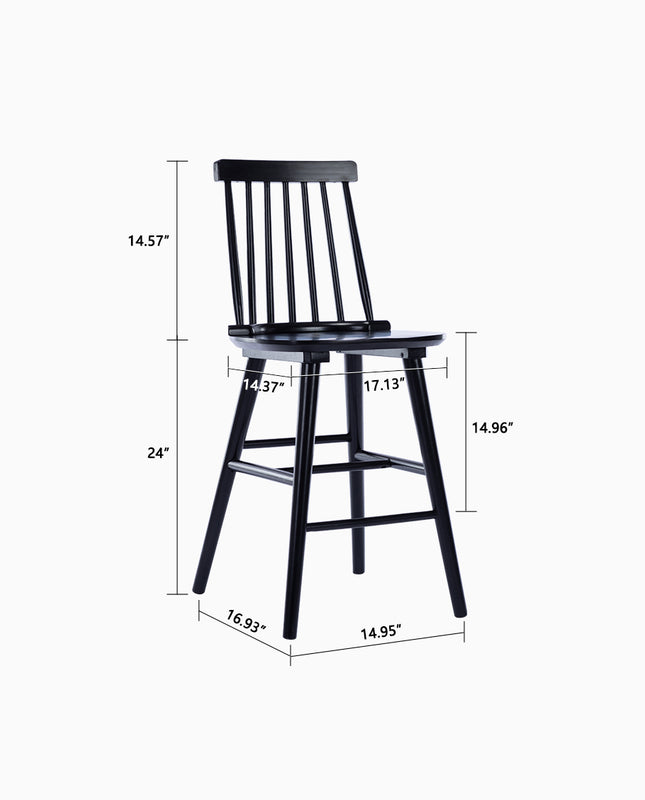 Tuolumne Spindle Wood Counter Stools Set of 2 - DUHOME – Duhome Furniture