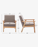 Tumon Wooden Frame Lounge Accent Chair