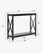 wooden narrow console table