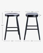 26" Vernal Wooden Shaker Counter Stools Set of 2