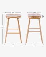 26" Vernal Wooden Shaker Counter Stools Set of 2