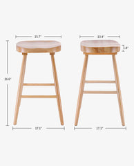 26" Vernal Wooden Shaker Counter Stools Set of 2