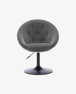 DUHOME button accent chair light grey display