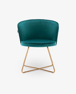 Duhome green velvet barrel chair