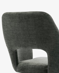 DUHOME low back swivel office chair green details