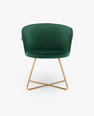 Oxnard Crisscross Velvet Barrel Chair