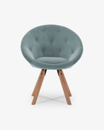 DUHOME tufted velvet accent chair front view