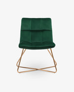 Duhome dark green square tufted chair