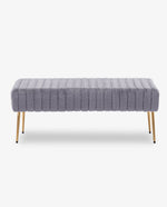 DUHOME tufted bedroom bench grey  online shopping