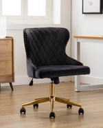 DUHOME comfy office chairs dark grey