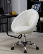 white PU Rolling Chair