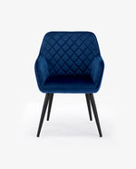 DUHOME velvet dining room chairs blue details