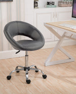 DUHOME swivel office stool black