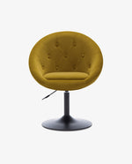 DUHOME velvet button chair earthy yellow details