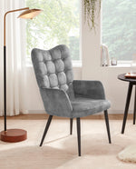 Light Grey Wingback Leisure Chair for Living Room