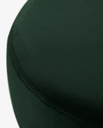 DUHOME velvet round ottoman stool dark green high quality