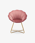 DUHOME scallop occasional chair pink front view