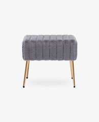 DUHOME gray tufted ottoman