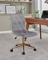 DUHOME button back office chair grey