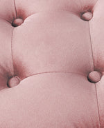 DUHOME upholstered ottoman salmon pink display