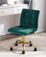 Green Rhinestone Tufted Work from Home Task Chair