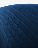 DUHOME blue velvet slipper chair details